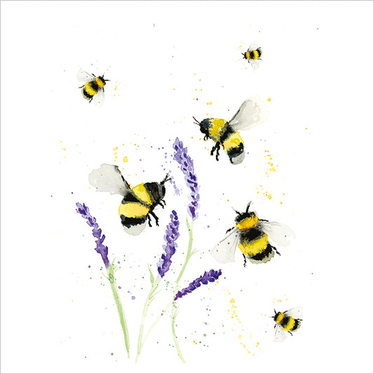 Bees and Lavendar Card