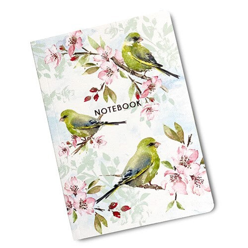 Blossom and Greenfinches A6 Notebook