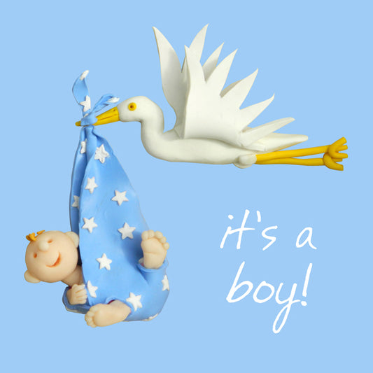 Blue New Baby Boy Card